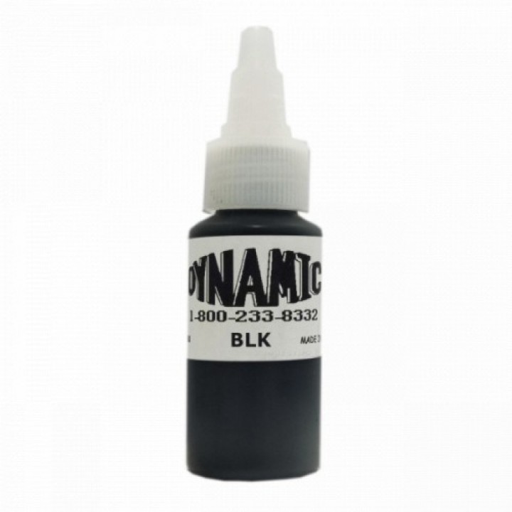 Тату краска Dynamic "Black - Черный" 1oz 30ml Заводская упаковка